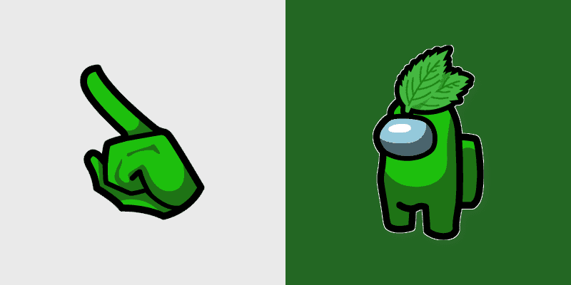 Among Us Cute Custom Mint Mouse Cursor Pack