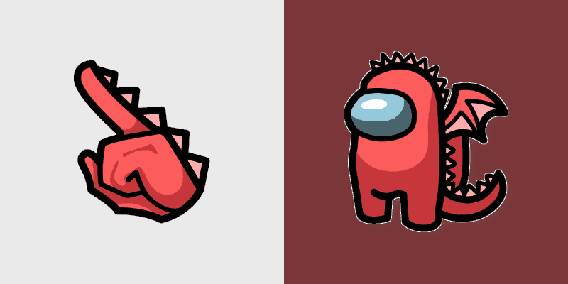 Red Dragon Cursor Pack - Among Us