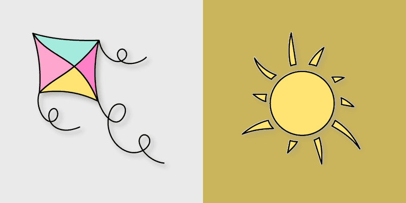Cute Cursor Pack - Kite and Sun