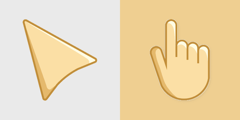 Sunshine Yellow Cute Cursor Pack