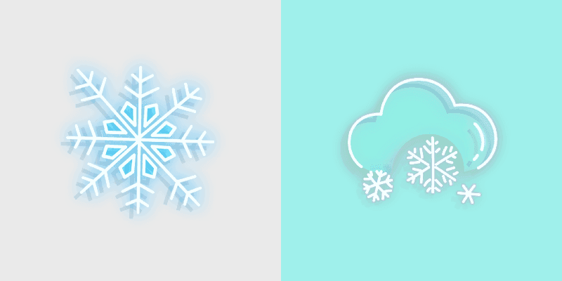 Custom Neon Snowflake Cursor Pack