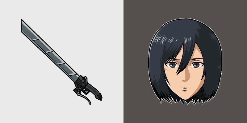 Custom Cursor Pack - Attack on Titan Mikasa Ackerman
