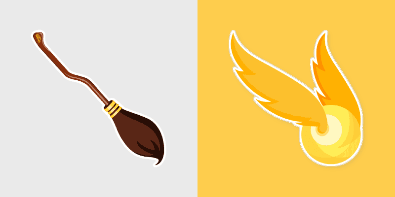 Harry Potter Nimbus 2000 and Golden Snitch
