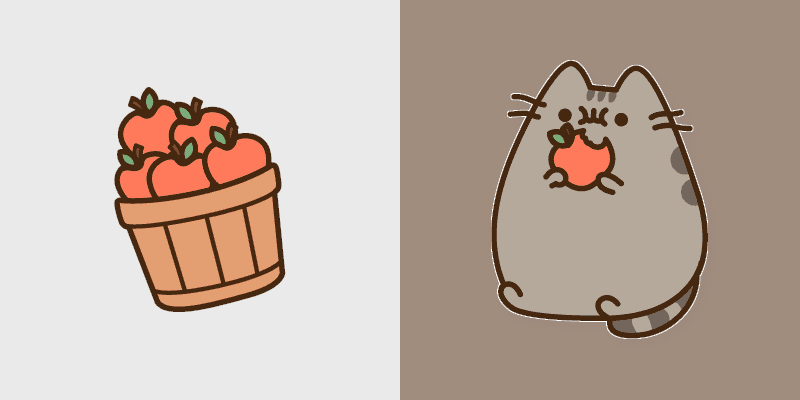 Custom Cursor Pack - Pusheen & Apple