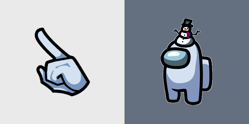 Cute Cursor Pack - Among Us Snowman Hat