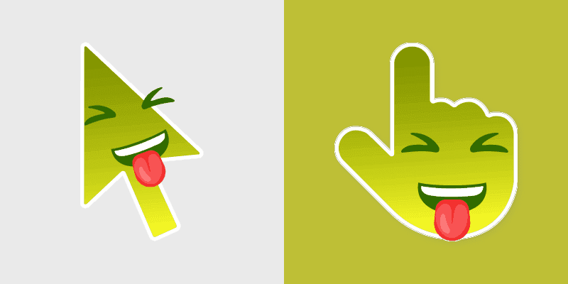 Cute Cursor Squinting Face with Tongue