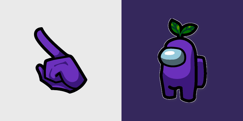 Among Us Custom Cursor Pack - Eggplant Style