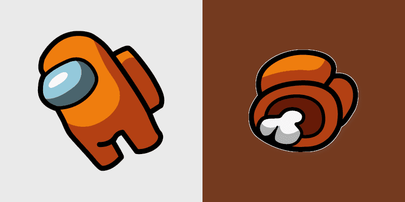 Custom Cursor Pack - Among Us Orange Dead Body