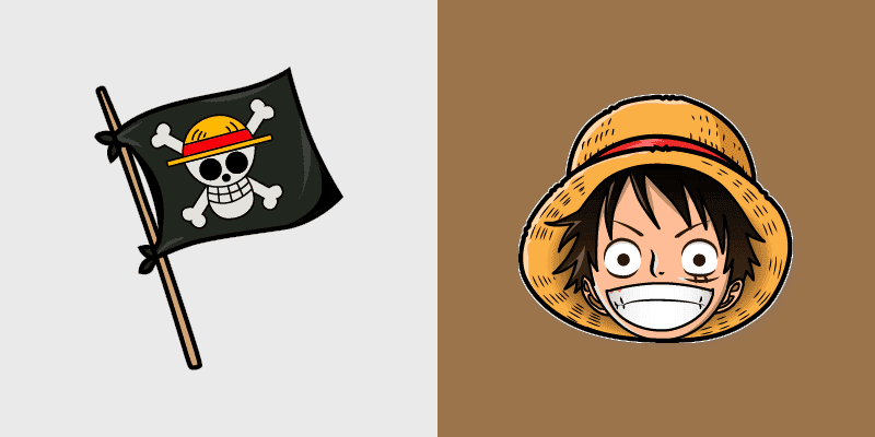 Luffy's Cute Monkey Flag Custom Cursor