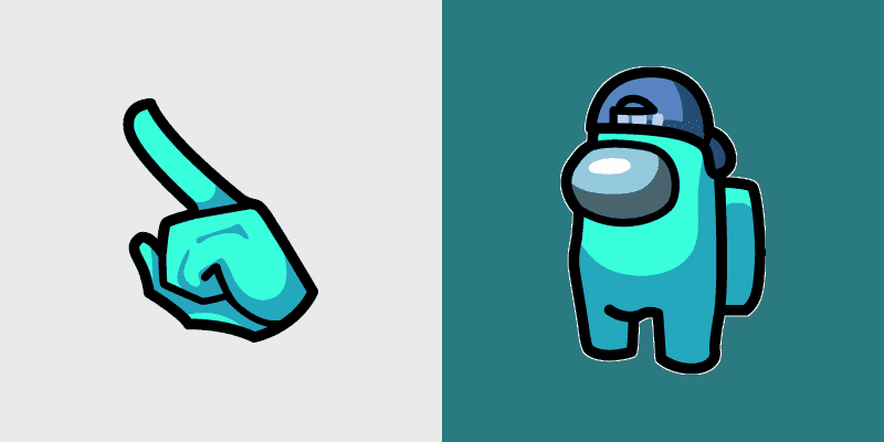 Cyan Backwards Cap Crewmate