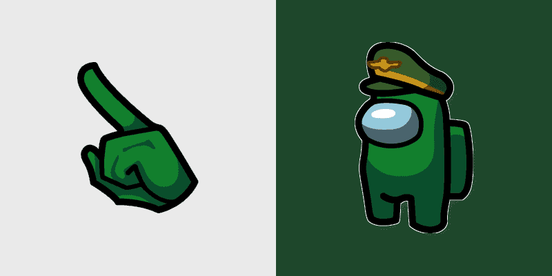 Green Cursor Pack - Among Us General Hat