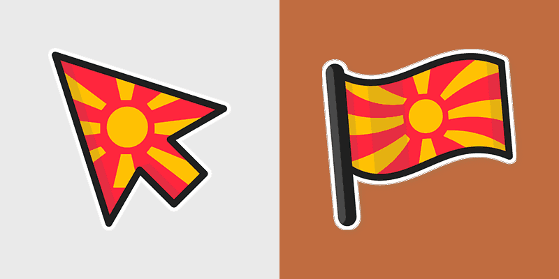 North Macedonia Flag