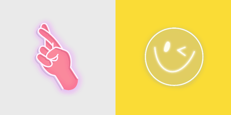 Lucky Neon Cursor Pack - Good Luck and Smiles