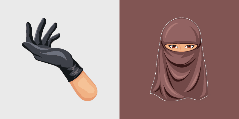 Cute Cursor Pack: Niqab and Black Glove