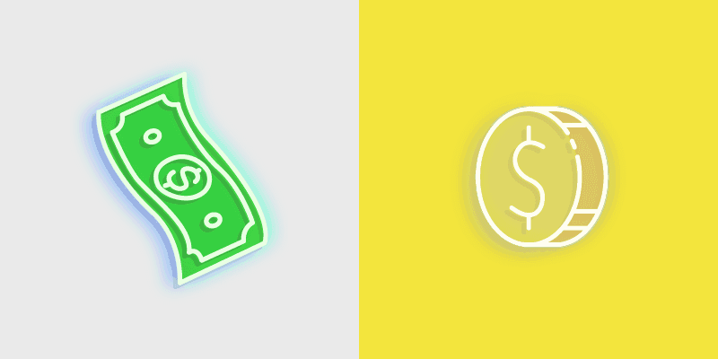 Neon Currency Custom Cursor Pack
