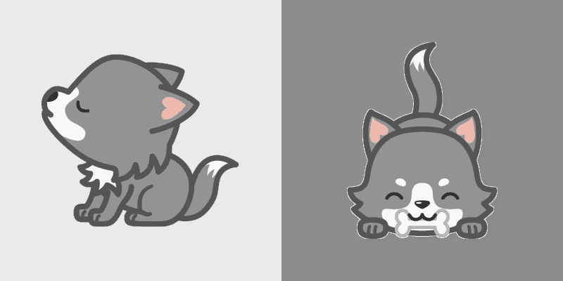 Cute Cursor Wolf Pack