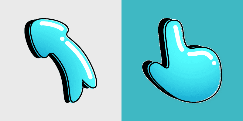 Cute Aqua Cursor Pack