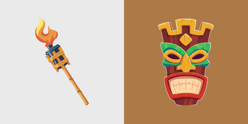Custom Cursor - Tiki Mask & Torch Pack