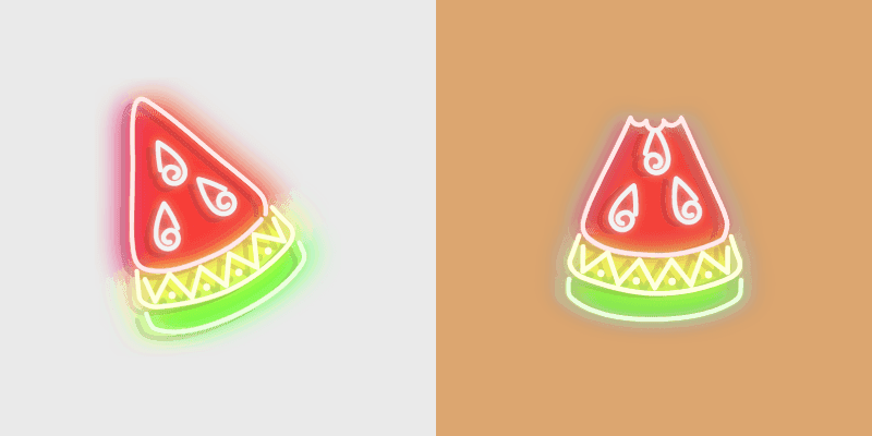 Cute Neon Watermelon Cursor Pack