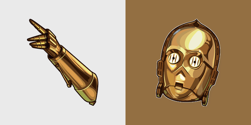 Cute C-3PO Mouse Cursor Pack