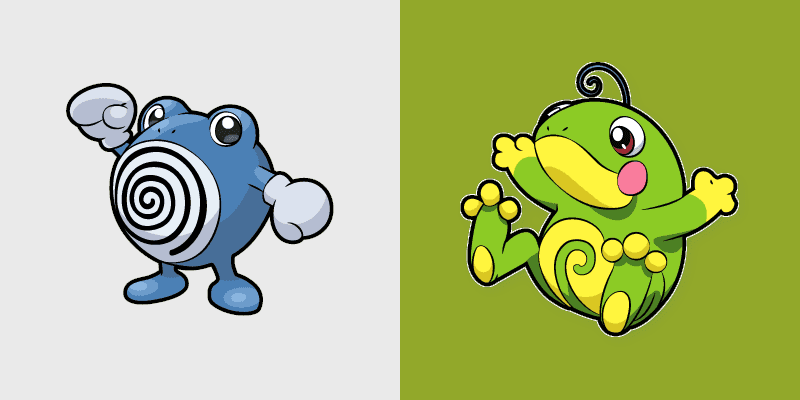 Poliwhirl and Politoed