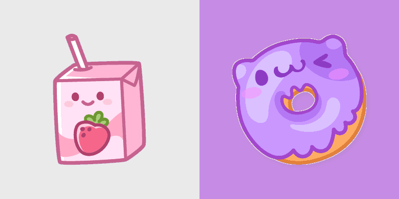 Cute Cursor Pack - Strawberry Milk & Donut