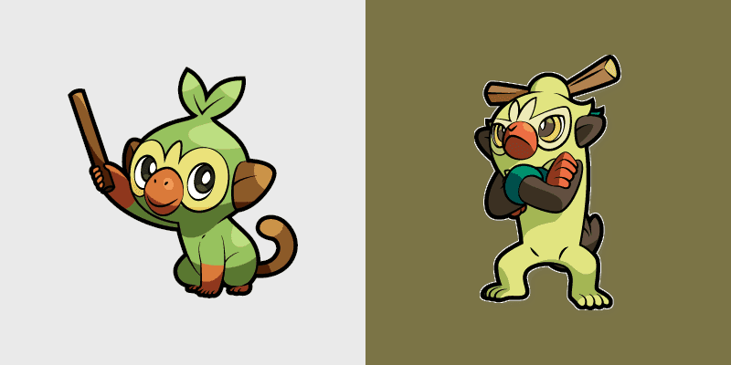 Grookey and Thwackey