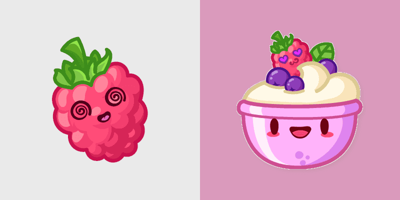 Adorable Raspberry & Pudding Cute Cursor Pack