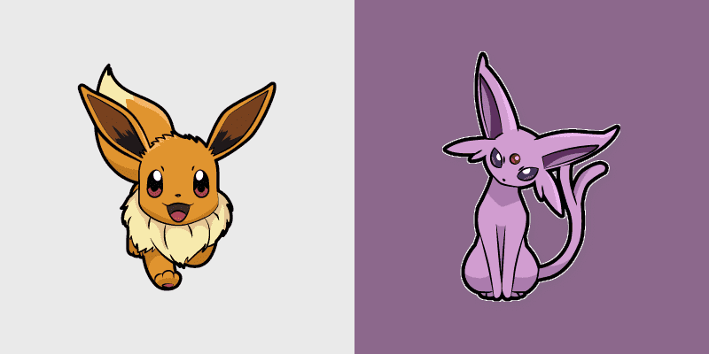 Eevee and Espeon