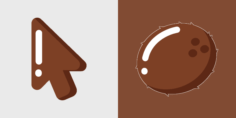 Custom Cursor Pack - Coconut-Inspired Theme