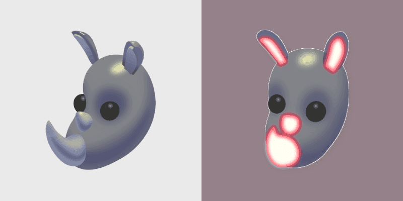 Roblox Cute Rhino Mouse Cursor Pack