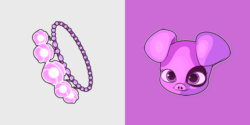 Cute Cursor Pack - Miraculous Ladybug Daizzi & Pig
