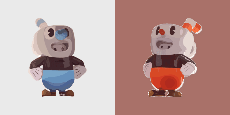 Cute Cursor Pack - Fall Guys Cuphead Costume