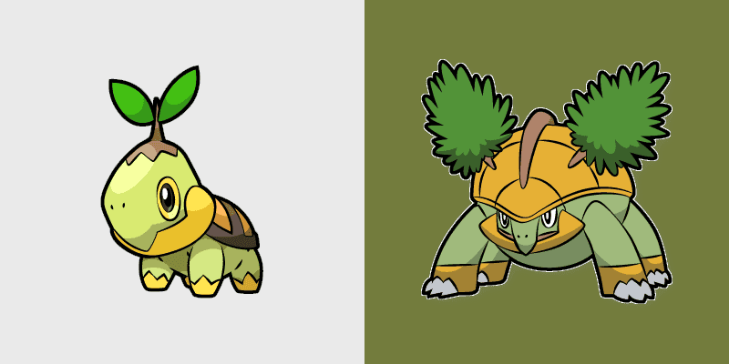 Pokemon Cute Cursor Pack - Turtwig and Grotle