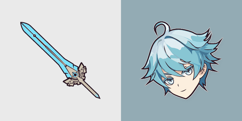 Genshin Impact Custom Cursor Pack with Chongyun and Claymore