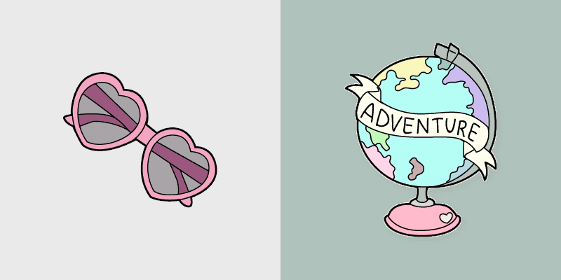 Cute Cursor Pack - Globe & Sunglasses Theme