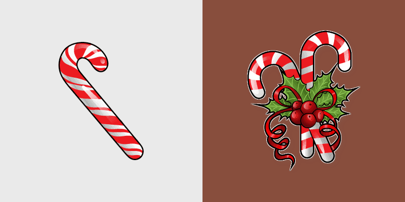 Cute Candy Cane Custom Cursor Pack