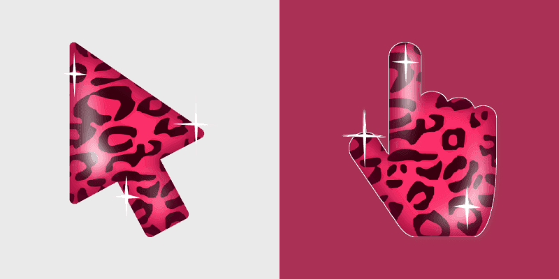 Cute Cursor Pack - Pink Leopard