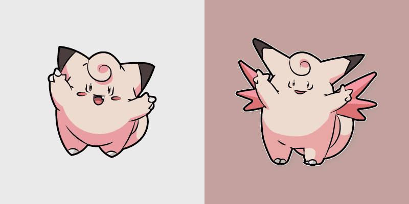 Cute Cursor Pack with Clefairy and Clefable