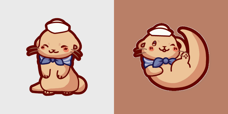 Cute Cursor Pack - Winky Otter Delight