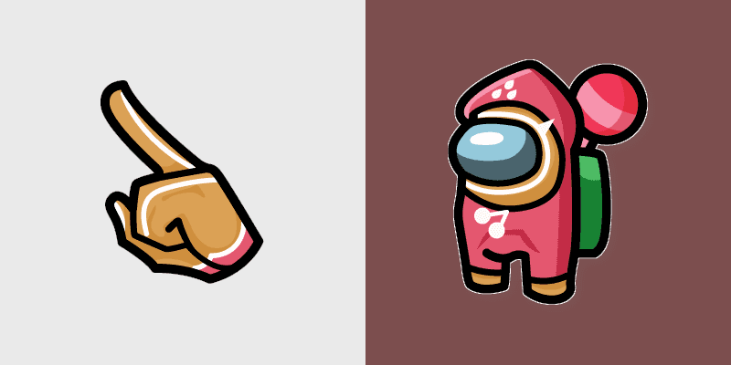 Strawberry Cookie Cursor Pack for Among Us