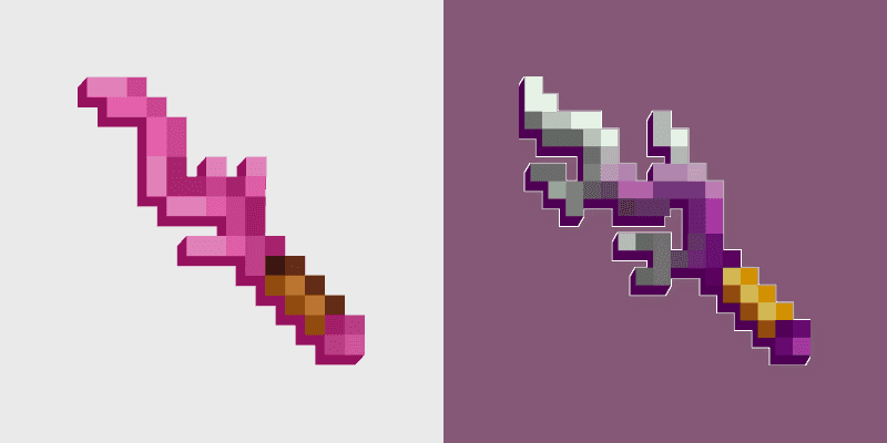 Minecraft Cute Cursor Pack: Coral Blade and Sponge Striker