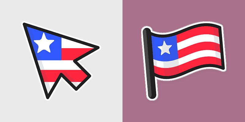 Custom Cursor Pack - Liberia Flag