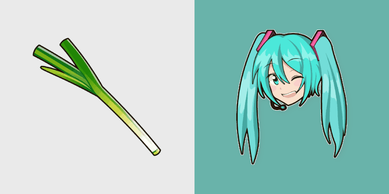 Cute Cursor Pack - Hatsune Miku & Leek