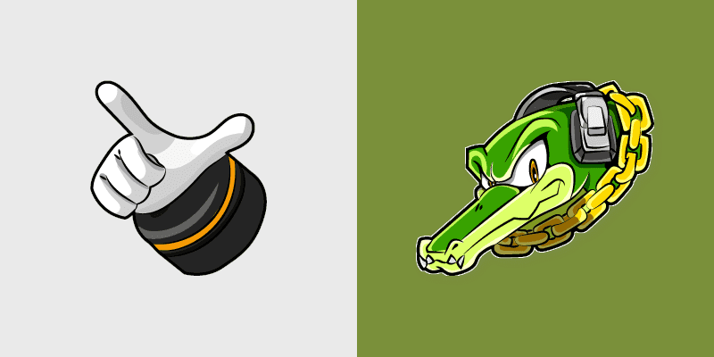 Vector the Crocodile Cute Cursor Pack