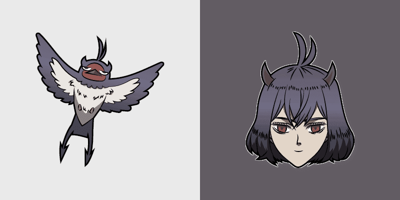 Cute Cursor Pack - Black Clover Secre Swallowtail & Nero