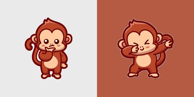 Cute Cursor Pack - Dabbing Monkey
