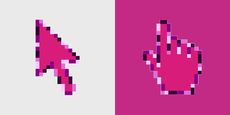 Custom Cursor Pack - Simple Rose Pixels