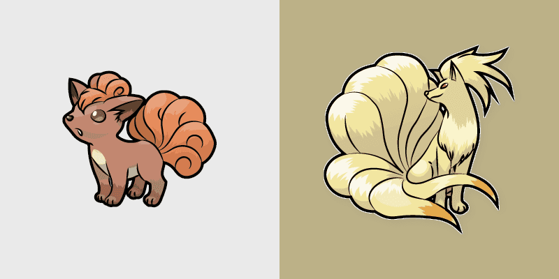 Vulpix and Ninetales
