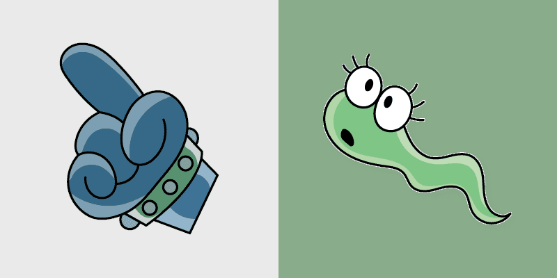 Cute Cursor Pack - Dog Man Molly & Mecha Molly